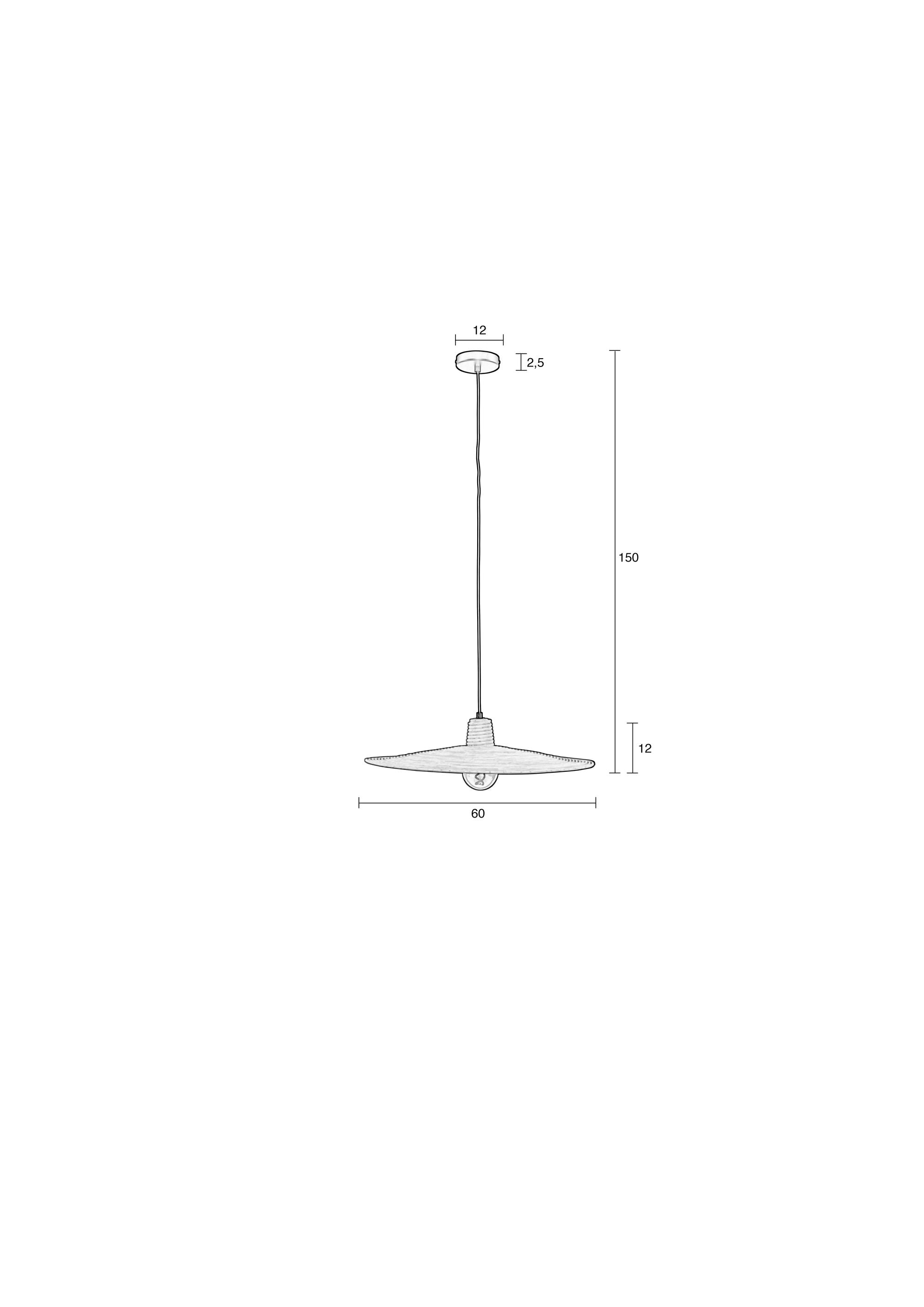 Zuiver Balance Natural Rattan Pendant Lamp Large